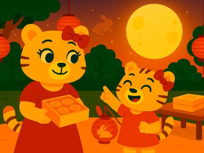 Li Mei et Li Hua célèbrent la fête de la mi-automne en Chine
