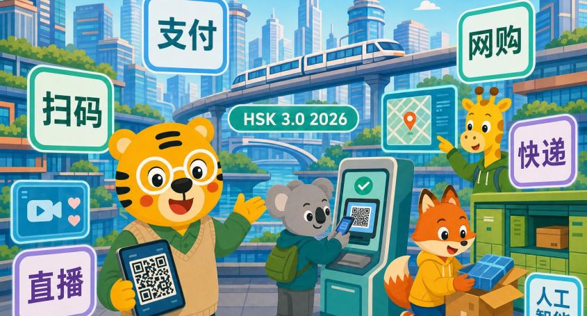 Términos chinos actuales del nuevo HSK 3.0 2026 sobre tecnología, internet y vida digital