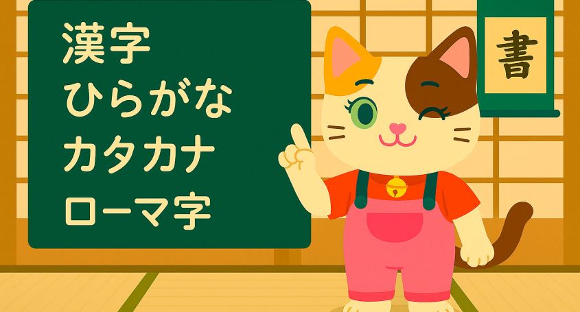 Sakura explica los sistemas de escritura japonesa: kanji, hiragana, katakana y rōmaji