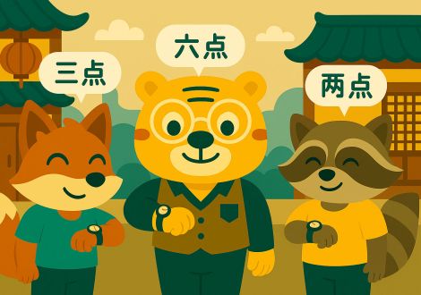 Wie man die Uhrzeit auf Chinesisch sagt – mit den Khanji School-Charakteren